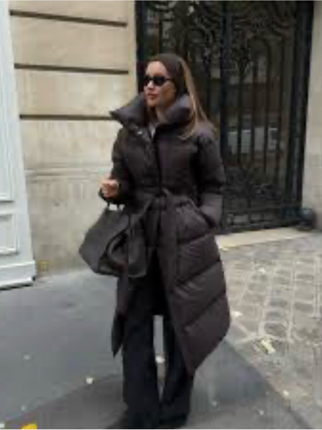 Camilla Pihl Women's Quilted Belted Long Puffer Down Coat - Dark Brown